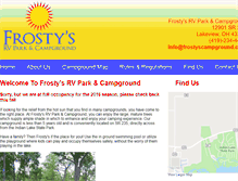 Tablet Screenshot of frostyscampground.com